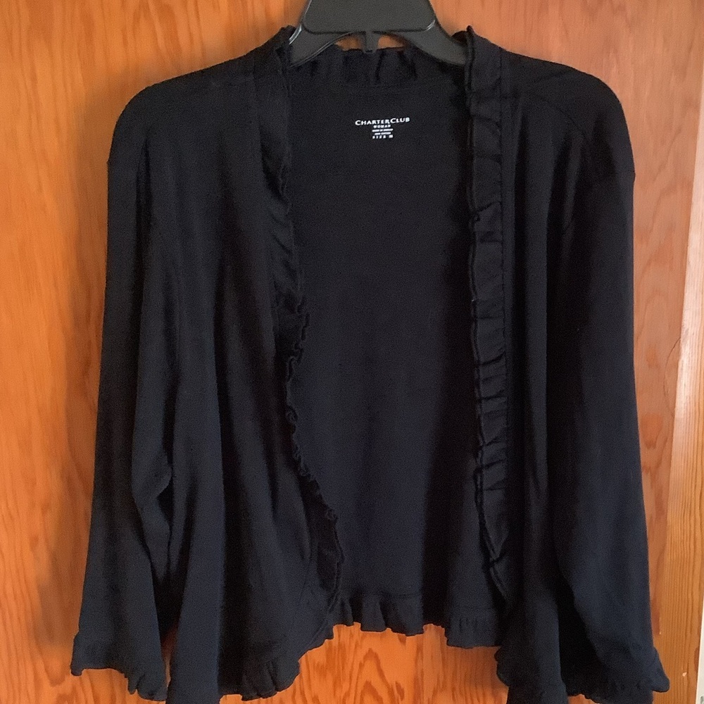 Nantucket Bolero black sweater lightweight 3X